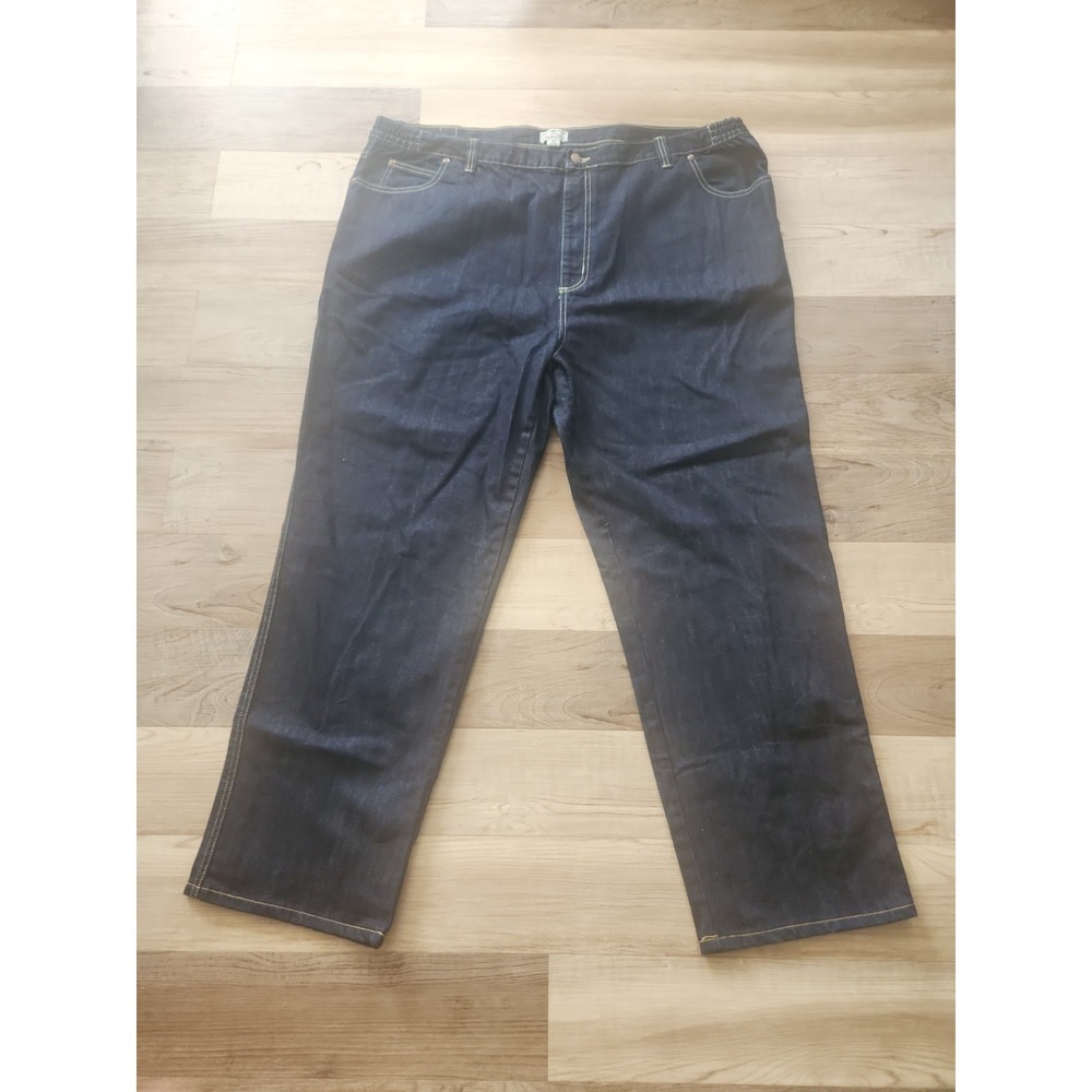 liberty blues jeans 48x38 Big 100% Cotton Denim Jeans Dark Wash NWT Elastic Side